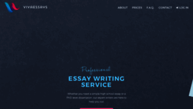 What Vivaessays.com website looked like in 2019 (4 years ago)