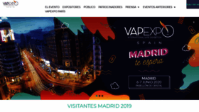 What Vapexpo-spain.com website looked like in 2019 (4 years ago)