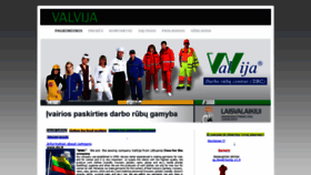 What Valvija.lt website looked like in 2019 (4 years ago)