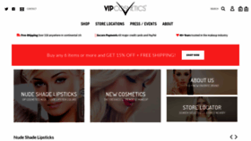 What Vipcosmetics.com website looked like in 2019 (4 years ago)