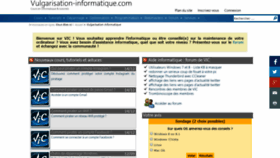 What Vulgarisation-informatique.com website looked like in 2019 (4 years ago)