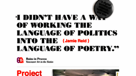 What Vancouverartinthesixties.com website looked like in 2019 (6 years ago)