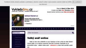 What Vykladysnu.cz website looked like in 2019 (4 years ago)