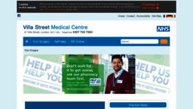 What Villastreetmedicalcentre.nhs.uk website looked like in 2019 (4 years ago)