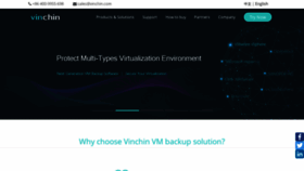 What Vinchin.com website looked like in 2019 (4 years ago)