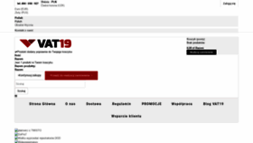 What Vat19.pl website looked like in 2019 (4 years ago)