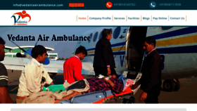 What Vedantaairambulance.com website looked like in 2019 (4 years ago)