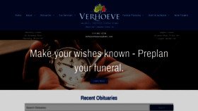 What Verhoevefuneralhomes.com website looked like in 2019 (4 years ago)