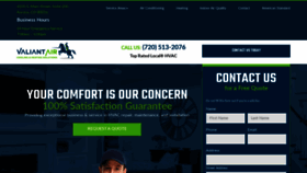 What Valiantairsolutions.com website looked like in 2019 (4 years ago)