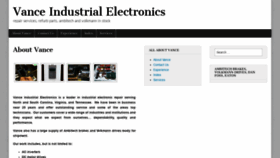 What Vanceelectronics.com website looked like in 2019 (4 years ago)