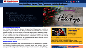What Vinuholidays.com website looked like in 2019 (4 years ago)