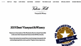What Valeriehillwinery.com website looked like in 2019 (4 years ago)