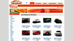 What Vehiclediecast.com website looked like in 2019 (4 years ago)