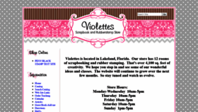 What Violettesscrapbookstore.com website looked like in 2019 (4 years ago)