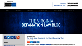 What Virginiadefamationlawyer.com website looked like in 2019 (4 years ago)