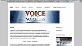What Voiceofthevoiceless.info website looked like in 2019 (4 years ago)