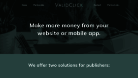 What Validclick.com website looked like in 2019 (4 years ago)
