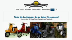 What Vespafarben.de website looked like in 2019 (4 years ago)