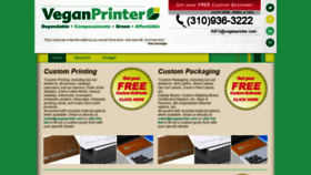 What Veganprinter.com website looked like in 2019 (4 years ago)