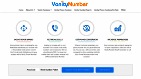 What Vanitynumber.com website looked like in 2020 (4 years ago)