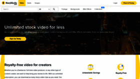 What Videoblocks.com website looked like in 2020 (4 years ago)