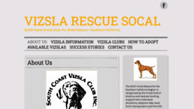 What Vizslarescuesocal.com website looked like in 2020 (4 years ago)