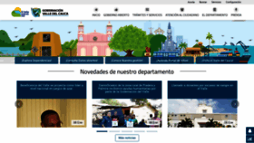 What Valledelcauca.gov.co website looked like in 2020 (4 years ago)