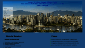 What Vancouvernotary.ca website looked like in 2020 (4 years ago)