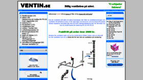 What Ventin.se website looked like in 2020 (4 years ago)