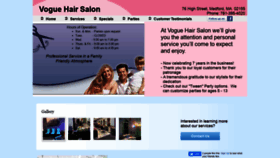 What Voguehairsalon.net website looked like in 2020 (4 years ago)