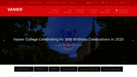 What Vanier.college website looked like in 2020 (4 years ago)