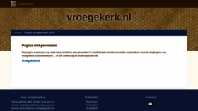 What Vroegekerk.nl website looked like in 2020 (4 years ago)