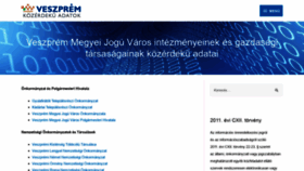 What Veszpremvaros.hu website looked like in 2020 (4 years ago)