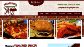 What Villagepizzaspencer.com website looked like in 2020 (4 years ago)