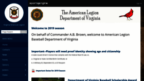 What Valegionbaseball.com website looked like in 2020 (4 years ago)