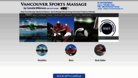 What Vancouversportsmassage.com website looked like in 2020 (4 years ago)