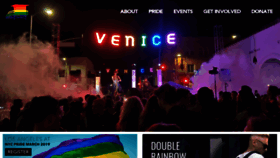 What Venicepride.org website looked like in 2020 (4 years ago)
