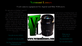 What Vermontlenses.com website looked like in 2020 (4 years ago)