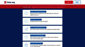 What Vote.org website looked like in 2020 (5 years ago)