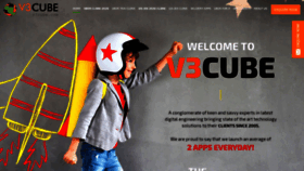 What V3cube.com website looked like in 2020 (5 years ago)