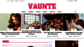 What Vaunte.com website looked like in 2020 (4 years ago)