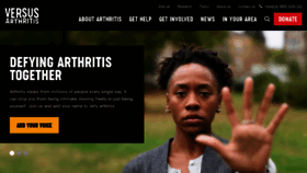 What Versusarthritis.org website looked like in 2020 (4 years ago)