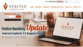 What Veritexbank.com website looked like in 2020 (4 years ago)