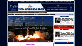 What Vssc.gov.in website looked like in 2020 (4 years ago)