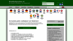 What Voetbalpoules.nl website looked like in 2020 (6 years ago)