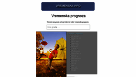 What Vremenska.info website looked like in 2020 (4 years ago)