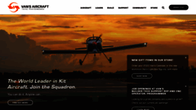 What Vansaircraft.com website looked like in 2020 (4 years ago)