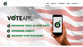 What Voteapp.org website looked like in 2020 (4 years ago)