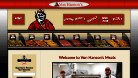 What Vonhansons.com website looked like in 2020 (4 years ago)