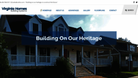 What Virginiahomesbuildingsystems.com website looked like in 2020 (4 years ago)